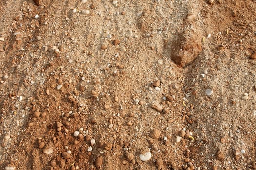 Gravel soil brown ground texture