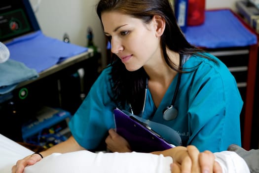 An Attractive Nurse working in a hospital