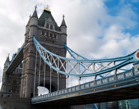 The famous Tower Bridge in London, England