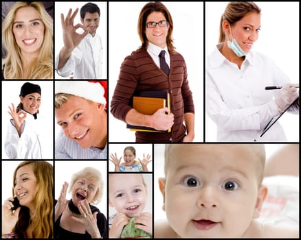 Creative collage with all family members