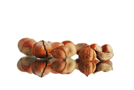 Vegetables, nuts and fruits, part of a series of isolated foods that are healthy and nice looking.