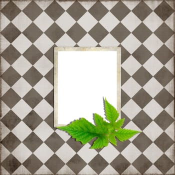 Simple scrapbook layout with green leaves