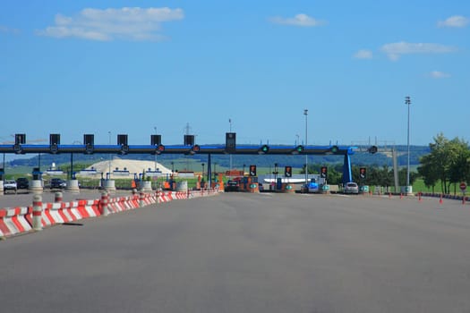 Highway road to toll in France