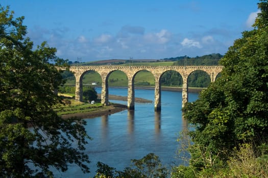 Royal Border Bridge spans the River Tweed between Berwick-upon-Tweed and Tweedmouth
