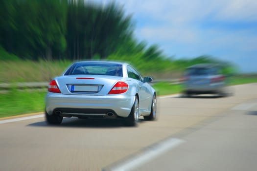 Country Highway with motion blur
