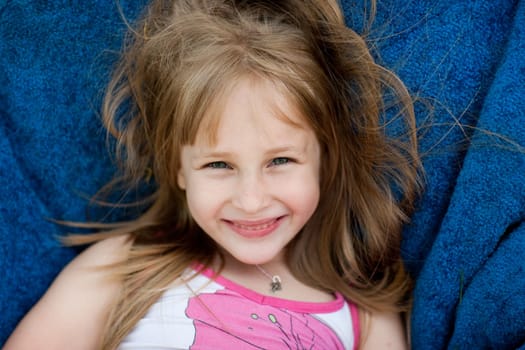 Portrait of the cheerful girl