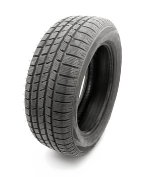 Car tyre isolated on white background