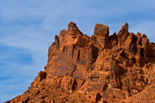Top of a red rock mountain in Valley Of Fire State Park