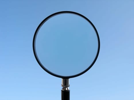 Magnifying Glass on blue background