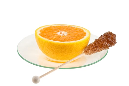 cup of orange, isolated on white background