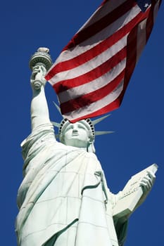 statue of liberty against a clear blue sky united states of america