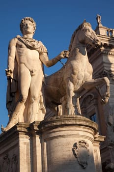 Pollux Statue Dioscuri Defenders of the Republic Capitoline Hill Rome Italy