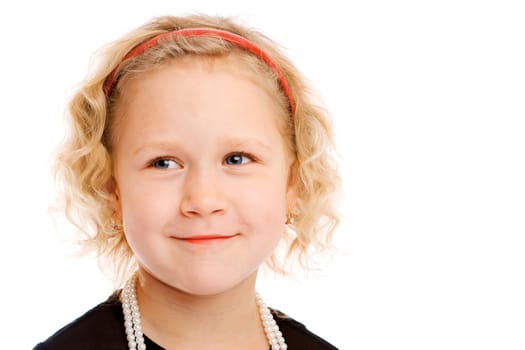 Portrait of a lovely blond preschool girl