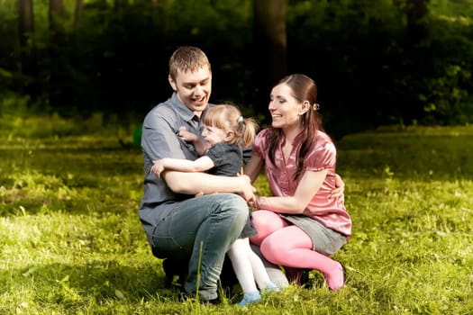Happy Family in The Park