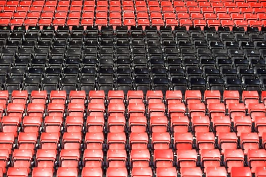 Spectators seats at a stadium