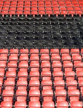 Spectators seats at a Stadium