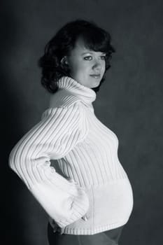 The pregnant woman on the six month. The girl was born
