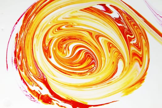 Paint splashed over white background