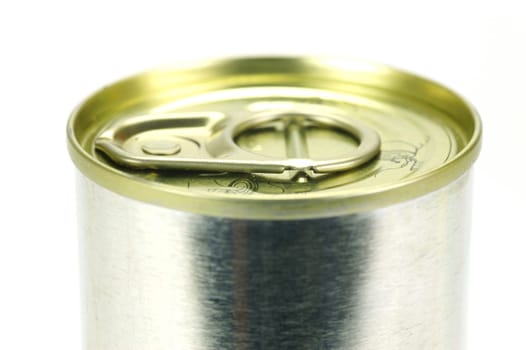 Canned food isolated against a white backgound