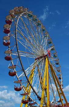 big dipper construction on blue sky