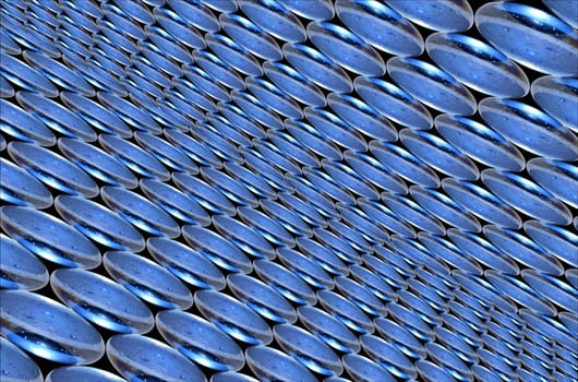 Nice abstract background made from blue glass balls