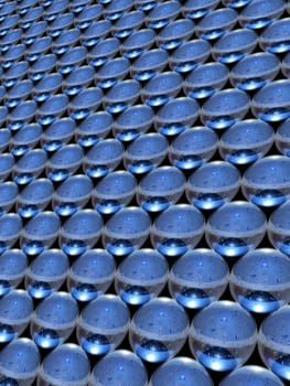 Nice abstract background made from blue glass balls