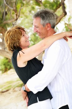beautiful mature couple  looking in each other's eyes