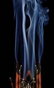 Nice smoke on a black background