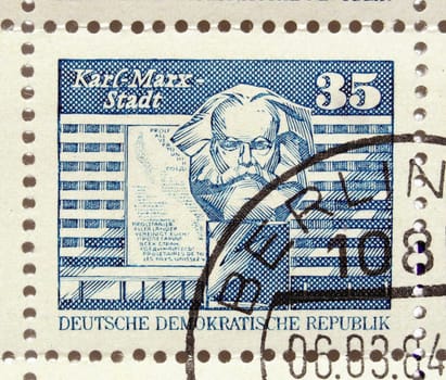 German Democratic Republic (DDR) stamps with Karl Marx