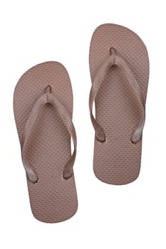 A pair of flipflops or beach sandals isolated on white background
