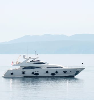 Luxury yacht on the sea