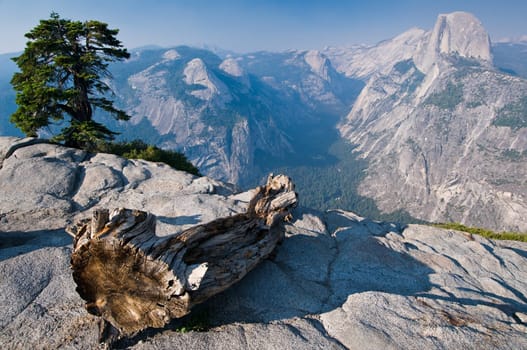 Viewing Half Dome from Glacier Point in Yosemite National Park, California
