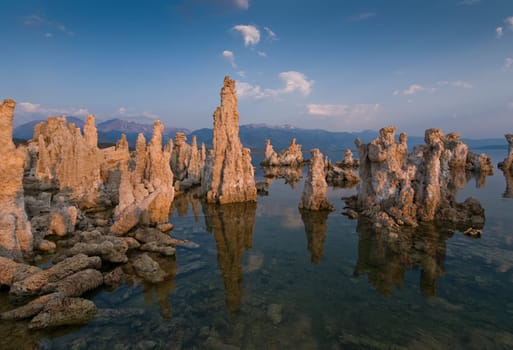 Exposed tufa towers of Mono Lake, California