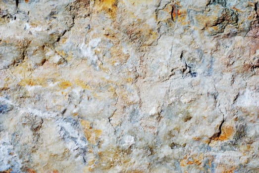 Natural yellow and blue colors of a stone