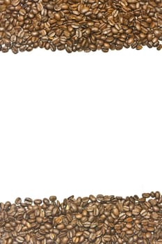photo of coffee beans background top and bottom