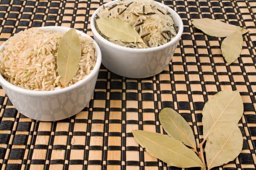 Lifestyle shot of rice grain in bowls