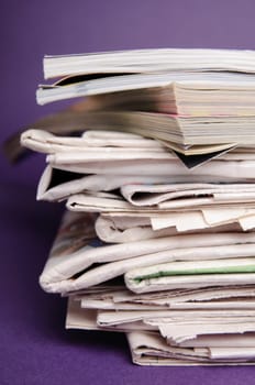 Stack of newspapers