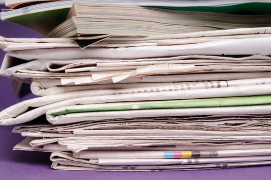 Stack of newspapers