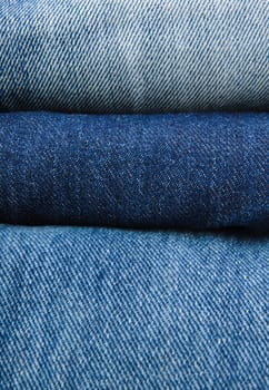 Stack of jeans paints