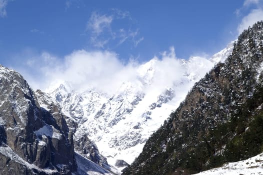 High Mountains. Caucasus. Tsey.