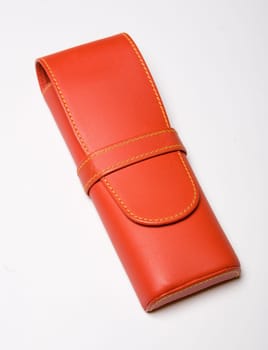 The leather broun pen box