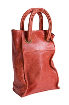 leather bag (isolated)