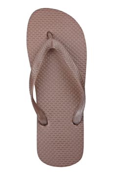 A flipflop or beach sandal isolated on white background