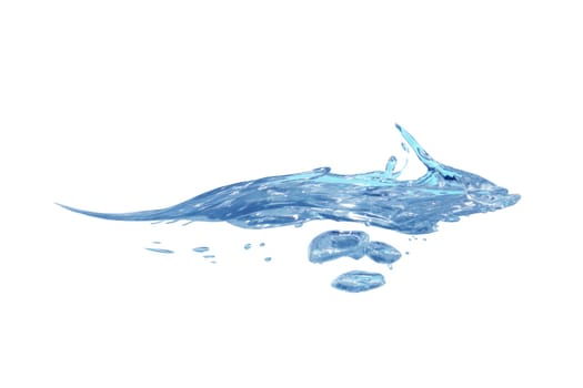 Splashing water abstract background isolated with clipping path