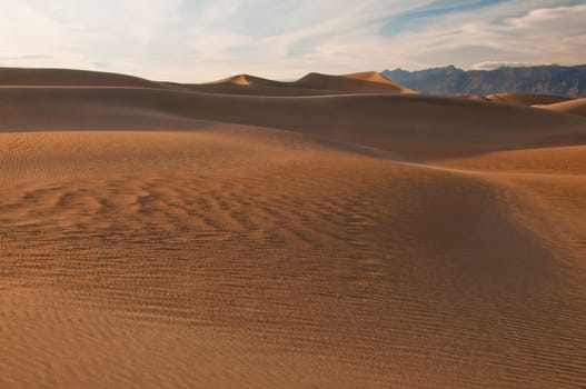 sand dunes at sunset in Death Valley National Park, CA