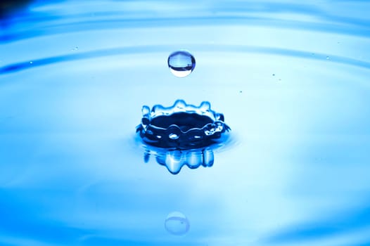 Falling water drop