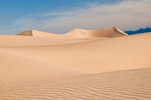smooth sand dunes in Death Valley National Park, CA