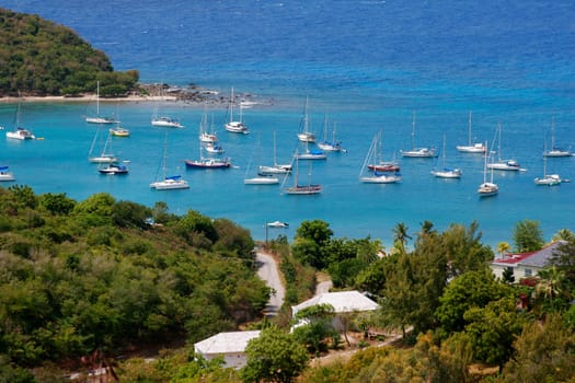 Yachts on Falmouth Bay, English Harbour, Antigua