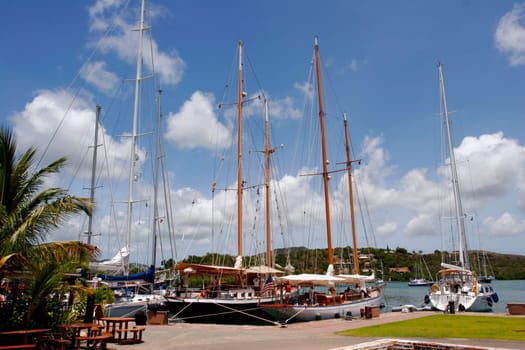 Yachts on Falmouth Bay, English Harbor