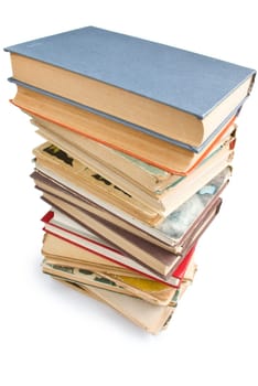 Books stack. Isolated on white background.
